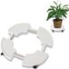 Sans marque Chariot à plantes pour intérieur et extérieur - Chariot à plantes sur roulettes - Capacité de charge jusqu'à 200 kg - Roues pivotantes à 360 degrés - Blanc