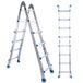 Garden Friend S1405119 ladder aluminium Everest 4+4, grijs-blauw