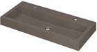Wastafel INK Momento Wastafel Quartz met 2 Kraangaten - 1000x450x90 mm - Grijs