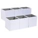 Amazon Basics Opbergkubussen, opvouwbaar, stof, 26,7 x 26,7 x 28 cm, verpakking van 6 stuks, wit