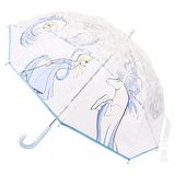 TEXTIEL TRADE kinderparaplu transparant Frozen II Elsa en paard, Blauw, Eén maat