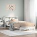 Maison Exclusive - Lit en bois massif avec étagère, sans matelas, blanc, 90x190 cm, pin