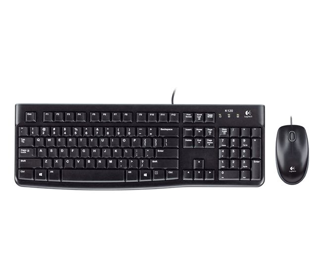 Logitech Desktop MK120 - Toetsenbord met muis - USB - AZERTY - Zwart