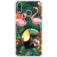 P20 Lite Tropical Toucan Bedrukt Siliconen Hoesje