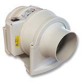 QMF200ST Aerauliqa QMF200ST centrifugaalventilator, diameter 198 mm, 120/145 W, 928/800 m3/h, code 002851, 2 snelheden en timer