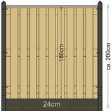 Merkloos Tuindeco Berton paal Schelde antraciet gecoat tussenmodel 277 cm