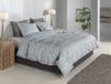 Zohome Dekbedovertrek Petali di Lino - Blauw - 100% Katoen - Bloemen - 200x220 + 2 slopen