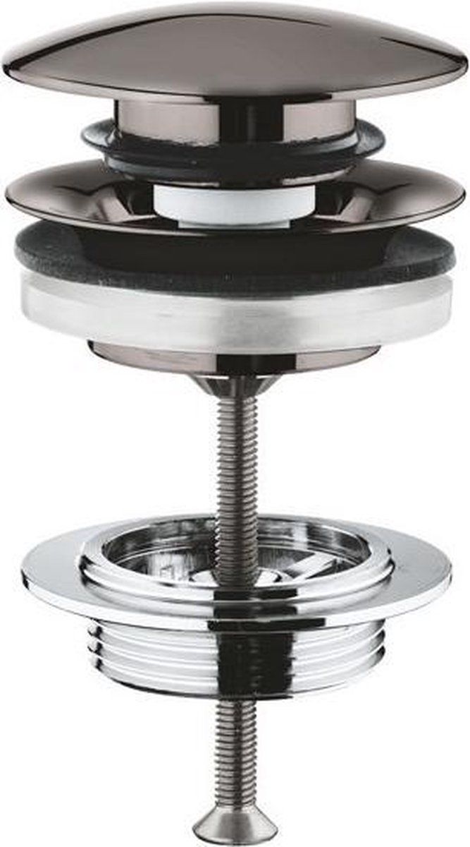 GROHE 65807AL0 Afvoergarnituur Push Open - Geborsteld Hard Graphite - Messing - Grijs