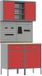 vidaXL Werkkast - Set - met - lade - met - plank - met - opslag - met - slot - 6 - st - Rood