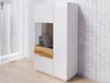 Commode SILAC 2 portes (gauche) blanc/chêne wotan