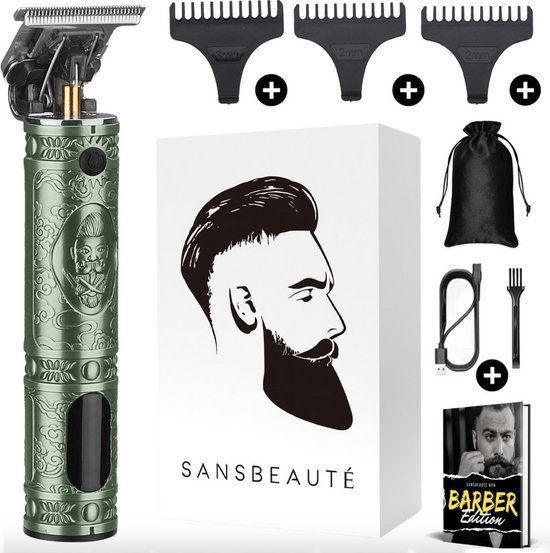 Sansbeauté® Professionele Draadloze T-blade Tondeuse - Green Platinum
