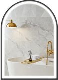 HOMCOM Badkamerspiegel - Gehard glas - 50x4x70cm - Zwart