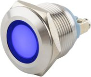 SeKi Led indicator | ø 19 mm. | 6-24 Volt DC/AC | Blauwe uitvoering