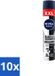 Nivea Men Deospray XXL Invisible Black & White Original Anti-Transpirant 200 ml Voordeelverpakking 10 stuks
