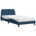 VidaXL Lit avec matelas "Dover", bleu, 100x200 cm, rembourré