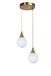 Opviq Elegante Kroonluchter Wit/Goud Metaal 70cm Diameter 25cm E27