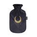 Fashy Warmwaterkruik met pluizige overtrek en glitter halve maan donkergrijs 2 L