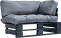 vidaXL Banc de jardin palette avec coussins gris bois de pin