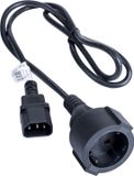 Akyga AK-PC-13A - Voedingskabel - C14 Adapter - 1m