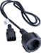 Akyga AK-PC-13A - Voedingskabel - C14 Adapter - 1m