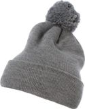 Flexfit Cuffed Pom Pom Knit Beanie Muts Grijs