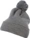 Flexfit Cuffed Pom Pom Knit Beanie Muts Grijs