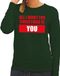 Bellatio Decorations Foute kersttrui / sweater All I Want For Christmas Is You groen voor dames - Kersttruien M
