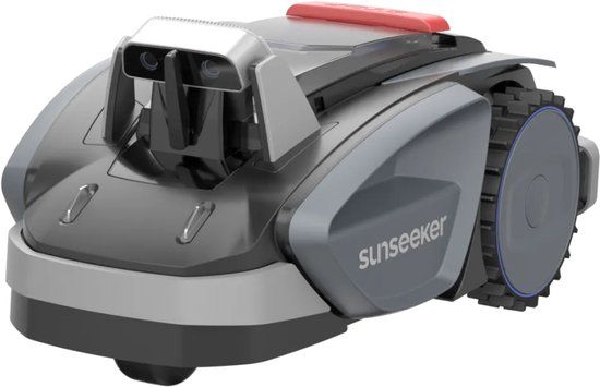 Sunseeker Tech Sunseeker V3 Plus Robotmaaier zonder begrenzingskabel, 1000 m², AI-zicht met twee ogen, helling 42%, app-bediening, grasmaaier met één klik maaien, zilvergrijs