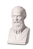 Russische Danila-Souvenirs Russische schrijver Fjodor Dostojevski marmeren buste standbeeld sculptuur 14 cm