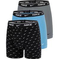 Nike Essential Cotton Stretch Boxer Brief Boxershort - Verpakking 3 stuks Heren-zwart, grijs, Maat S