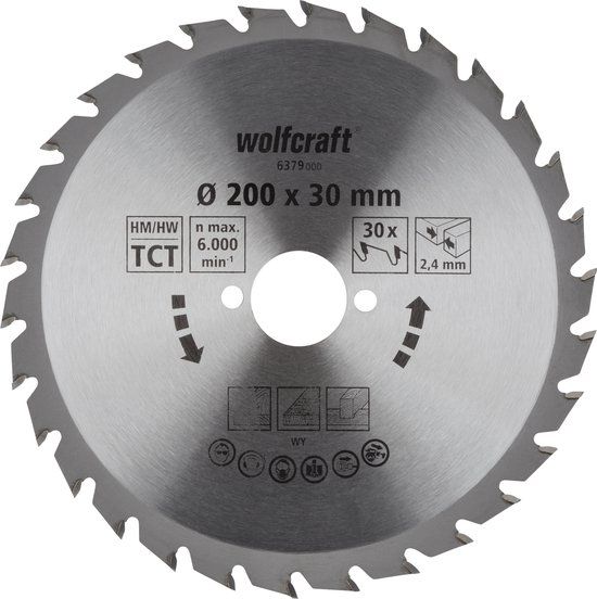 Wolfcraft Cirkelzaagblad 200x30mm 30 Tanden