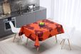 Bonamaison Tafelkleed, Anti-Mold, Sneldrogend, Waterdicht, 100% Polyester Tafellaken, Oranje Bordeaux, 140 x 140 Cm