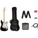 Squier by Fender Sonic Stratocaster® elektrische gitaarpakket, esdoorntoets, zwart, Gigtas, Squier Frontman 10G Amp - 230V UK