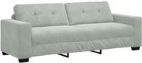 vidaXL 3-zitsbank lichtgrijs fluweel 220x78x80 cm
