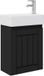 vidaXL Meuble de salle de bain avec robinet Noir 45,5 x 25,5 x 84 cm