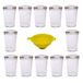 Viva Haushaltswaren - 12 x kleine bekerpotje/jampot 150 ml met zilverkleurig deksel