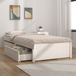 Maison Exclusive - Cadre de lit avec tiroirs, blanc, 75 x 190 cm, adapté pour lit simple