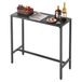 VEVOR Bartafel voor buiten, 100 x 38 cm terrasbartafel, waterdicht blad en stevig metalen frame, rechthoekige tafelhoogte eettafels, tuinmeubilair voor balkon, tuin, hot tub, zwembad, binnen