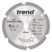 Trend PCD Cirkelzaagblad van vezelcement, 190 mm diameter, 20 mm boring, 6 tanden, 2,2 mm snijvoeg, +12° haak, grof oppervlak