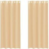 vidaXL Rideaux Voile avec œillets 2 pièces Sable
