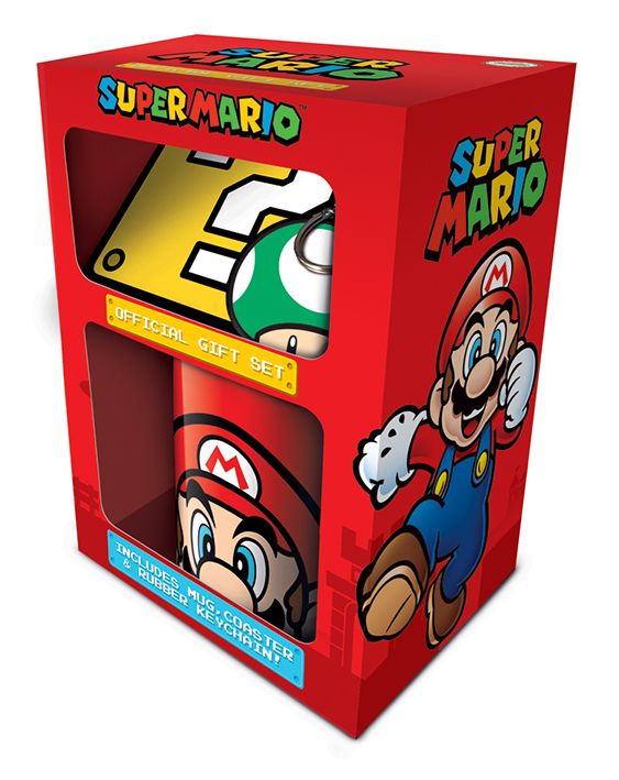 Super Mario Gift Set - Mok, Onderzetter & Sleutelhanger