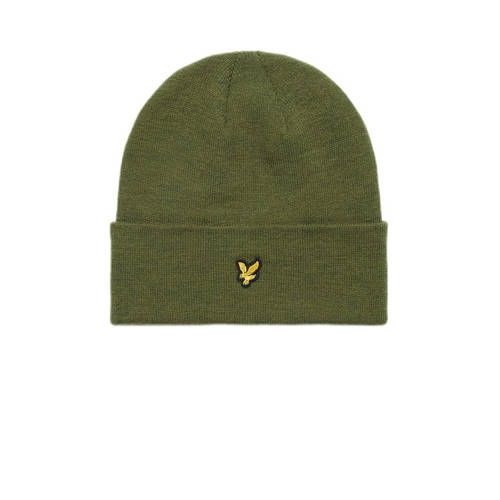 Lyle & Scott Muts met logo - Olijfgroen