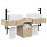 vidaXL Badkamerkastenset 3 st Sonoma Eiken 53 x 35 x 39 cm