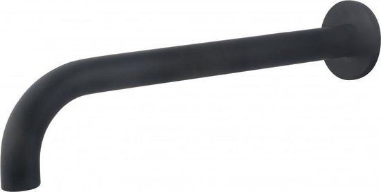 Wiesbaden Caral Inbouw Baduitloop 30 cm - Mat Zwart