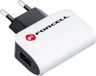 Forcell NETZ-oplader, universel, 1A, avec USB, chargeur mural. Protection contre la surchauffe et les surtensions. Blanc-noir