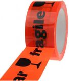 Merkloos / Sans marque We-pack Waarschuwingstape / breekbaar PP tape oranje 48mm x 66 meter - 1 rol