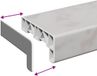 vidaXL - Raamdorpel - Marmeren textuur - 120 x 10 x 4,5 cm - PVC