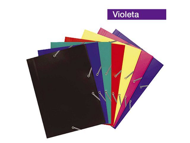 Exacompta Elastomap - Map met 3 flappen - PP - Paars