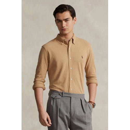 POLO Ralph Lauren Slim Fit Overhemd - Classic Camel Heather