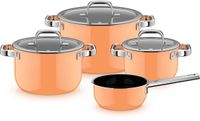 WMF Fusiontec 2.0 Mineral Pro - Pannenset - 4-delig - Papaya Orange - Inductie - Krasbestendig - Geschikt voor alle warmtebronnen